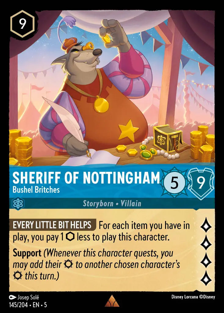 05 Shimmering Skies - 145/204 - Sheriff of Nottingham - Bushel Britches - NON FOIL