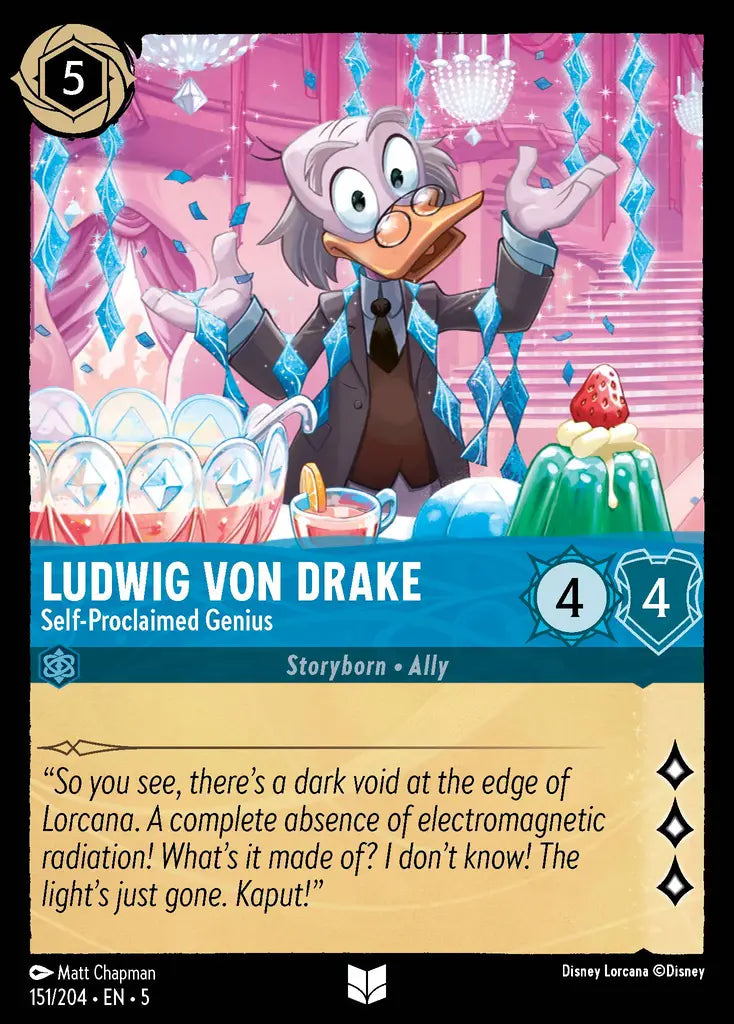 05 Shimmering Skies - 151/204 - Ludwig Von Drake - Self-Proclaimed Genius - FOIL