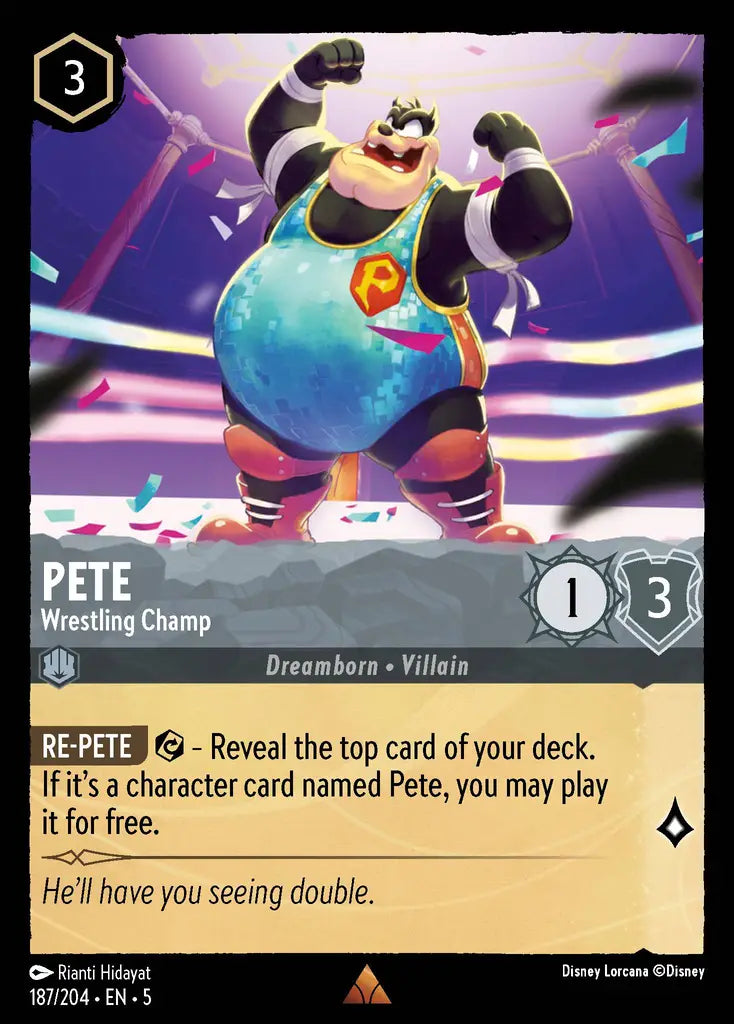 05 Shimmering Skies - 187/204 - Pete - Wrestling Champ - NON FOIL