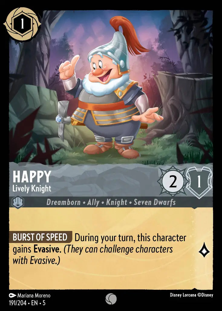 05 Shimmering Skies - 191/204 - Happy - Lively Knight - FOIL