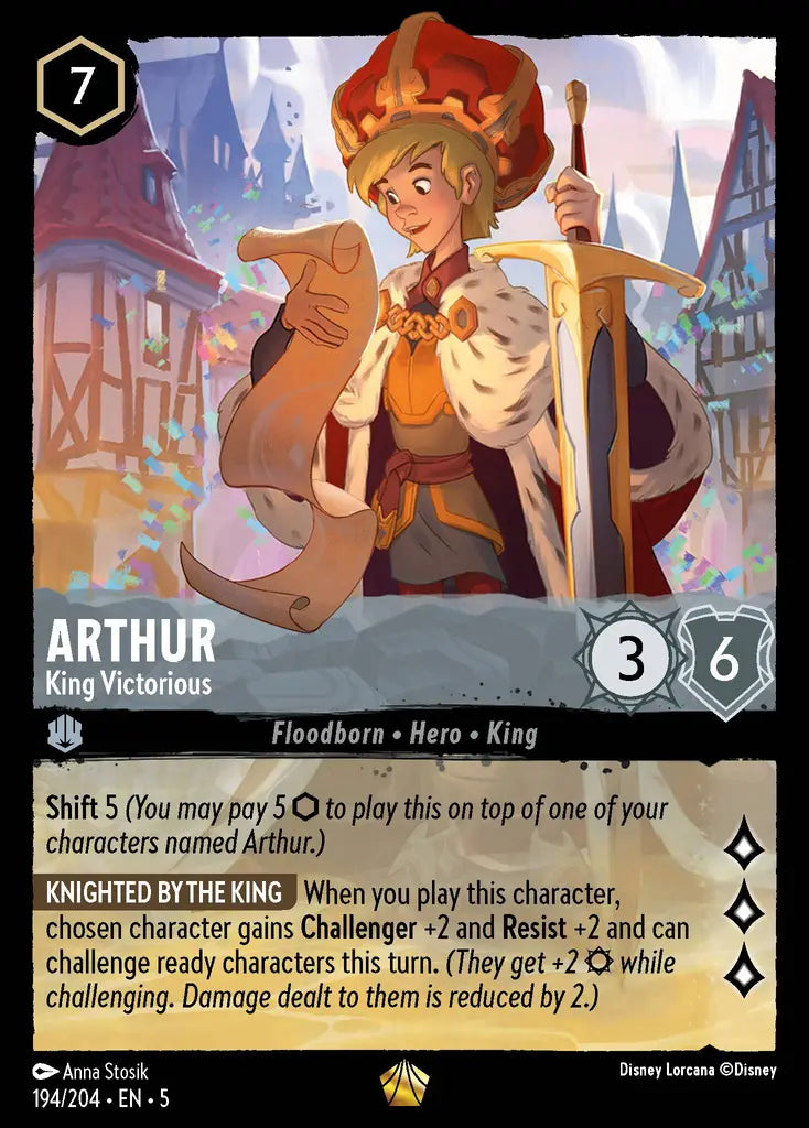 05 Shimmering Skies - 194/204 - Arthur - King Victorius - NON FOIL