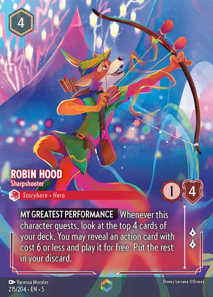 05 Shimmering Skies - 215/204 - Robin Hood - Sharpshooter - FOIL