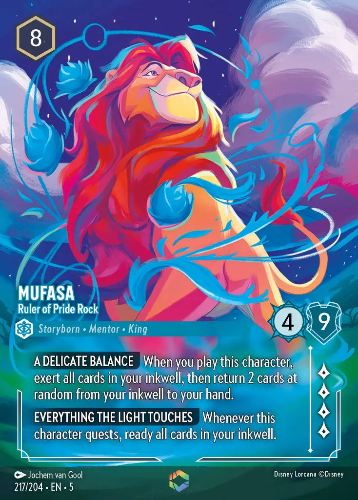 05 Shimmering Skies - 217/204 - Mufasa - Ruler of Pride Rock - FOIL