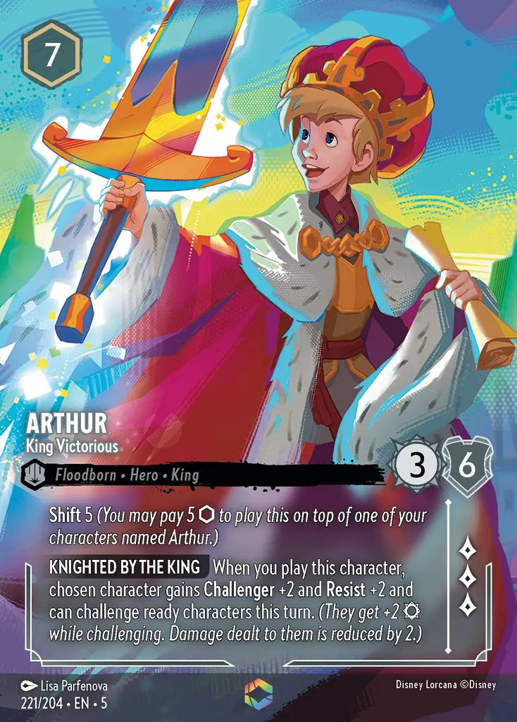 05 Shimmering Skies - 221/204 - Arthur - King Victorious - FOIL