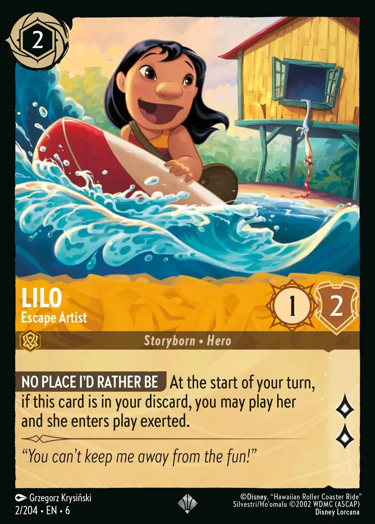 06 Azurite Sea - 002/204 - Lilo - Escape Artist - NON FOIL
