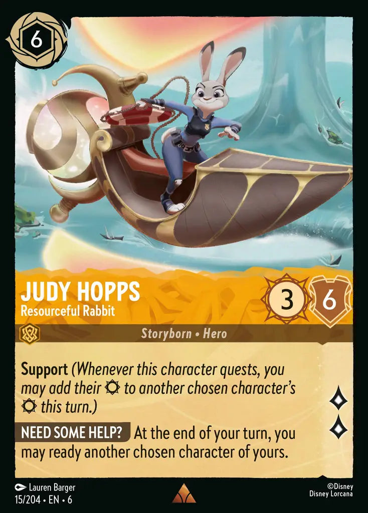 06 Azurite Sea - 015/204 - Judy Hopps - Resourceful Rabbit - FOIL