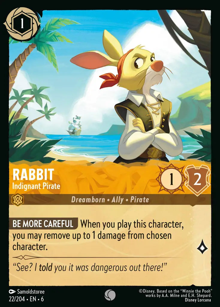 06 Azurite Sea - 022/204 - Rabbit - Indignant Pirate - FOIL