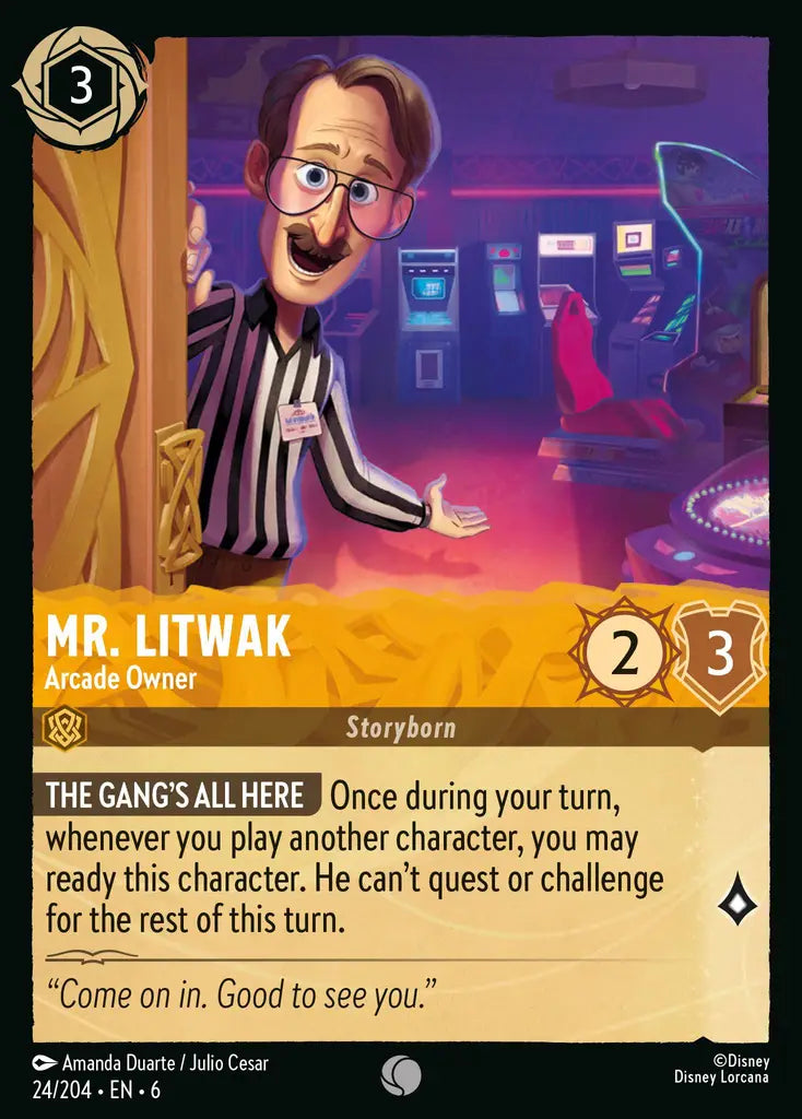 06 Azurite Sea - 024/204 - Mr. Litwak - Arcade Owner - FOIL