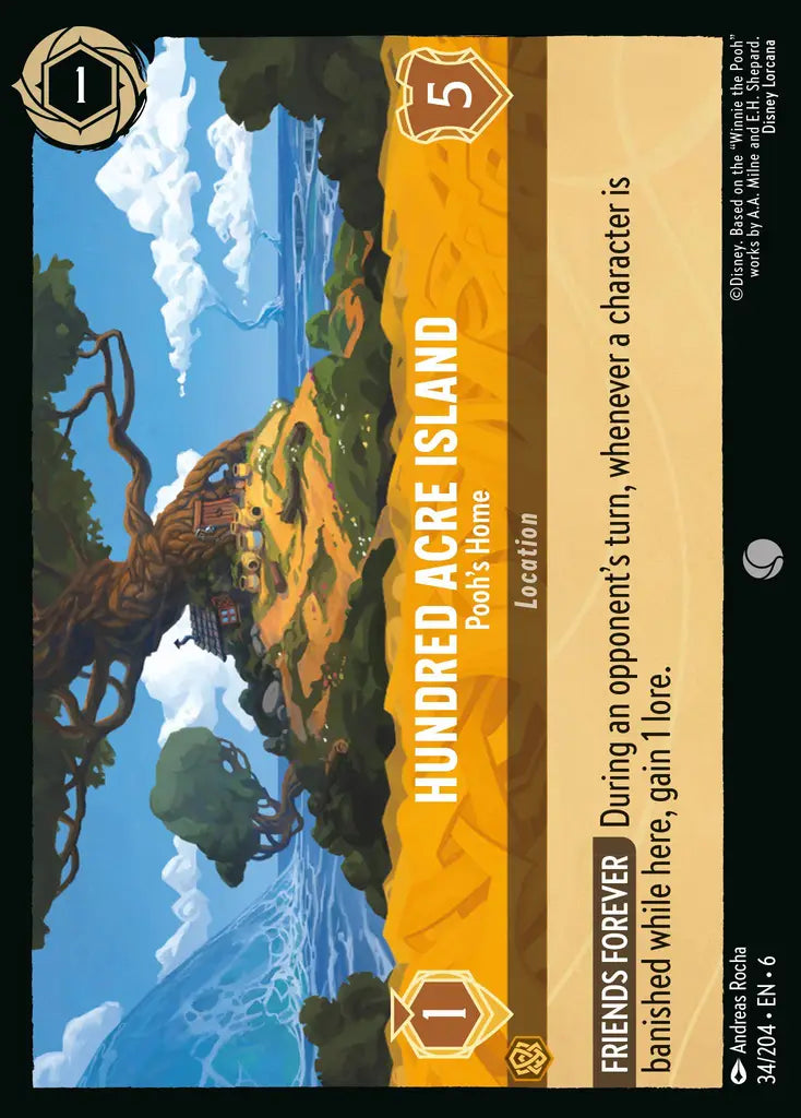 06 Azurite Sea - 034/204 - Hundred Acre Island - Pooh's Home - FOIL