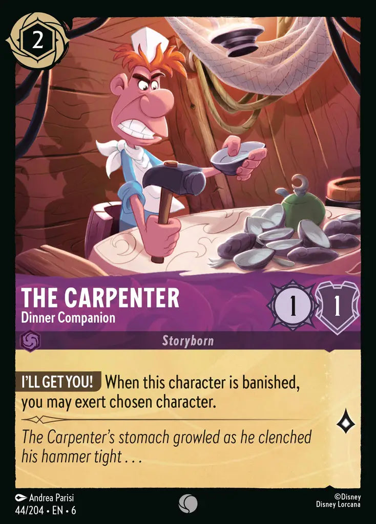 06 Azurite Sea - 044/204 - The Carpenter - Dinner Companion - FOIL