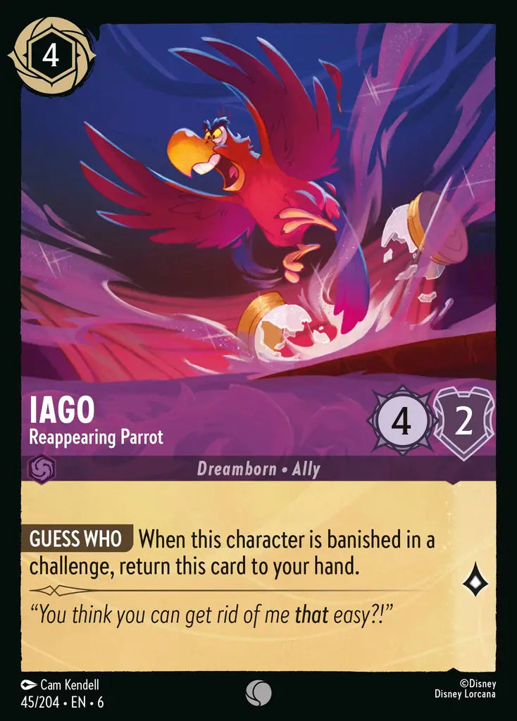 06 Azurite Sea - 045/204 - Iago - Reappearing Parrot - FOIL
