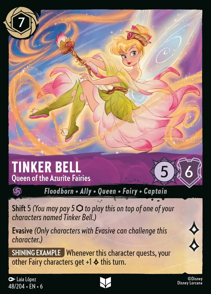 06 Azurite Sea - 048/204 - Tinker Bell - Queen of the Azurite Fairies - FOIL