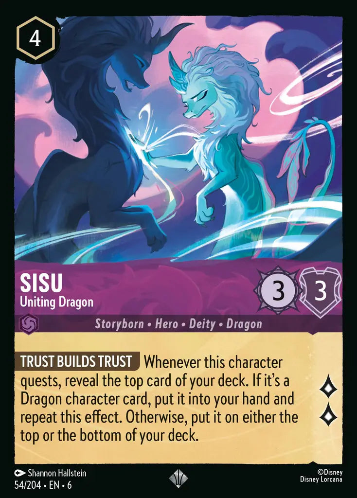 06 Azurite Sea - 054/204 - Sisu - Uniting Dragon - FOIL