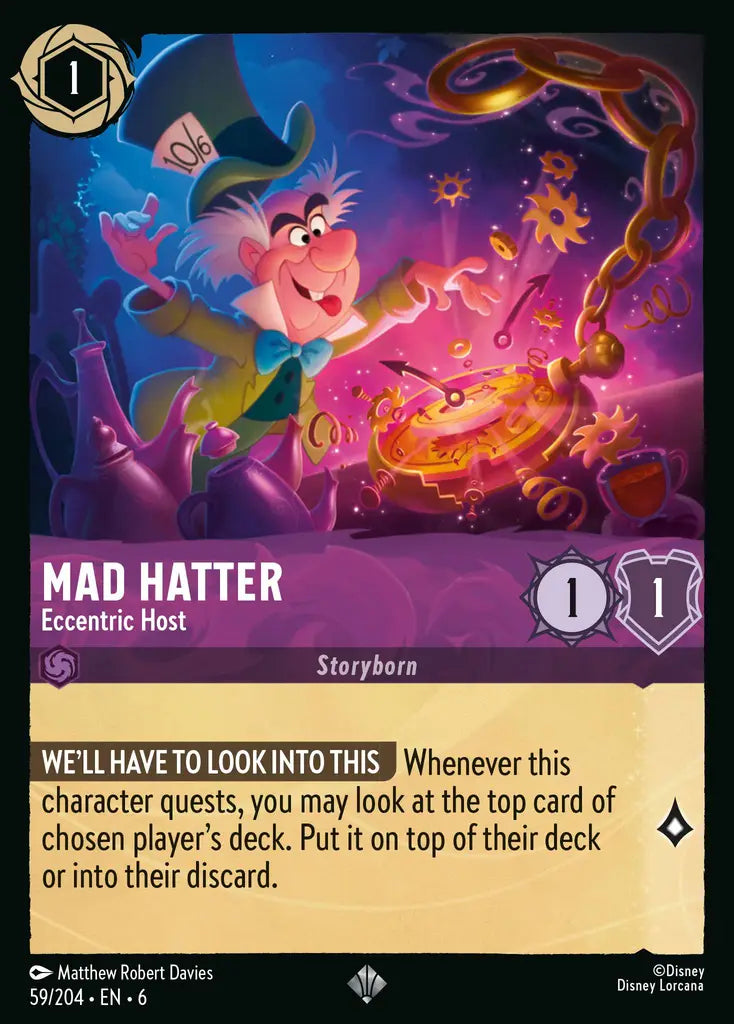 06 Azurite Sea - 059/204 - Mad Hatter - Eccentric Host - NON FOIL