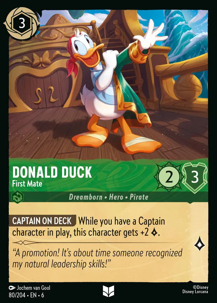 06 Azurite Sea - 080/204 - Donald Duck - First Mate - FOIL
