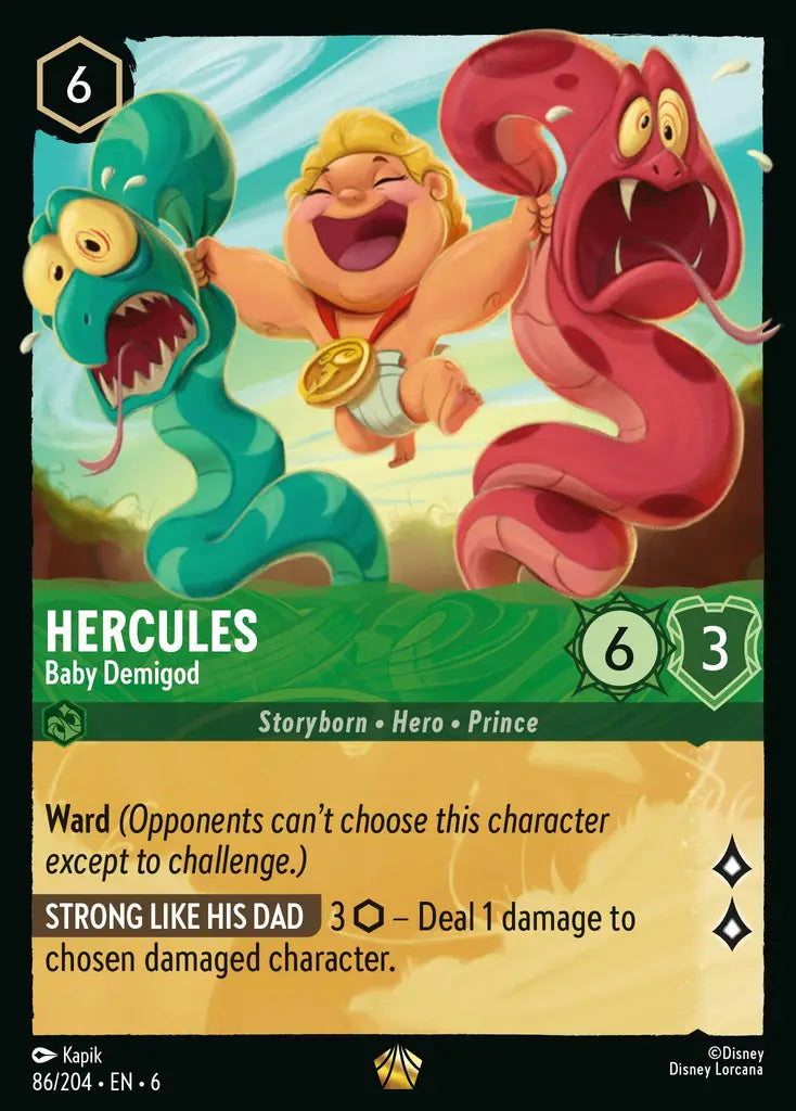 06 Azurite Sea - 086/204 - Hercules - Baby Demigod - NON FOIL