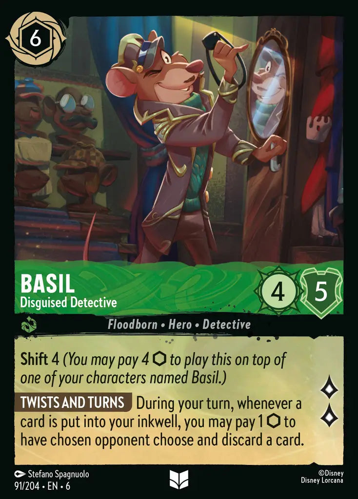 06 Azurite Sea - 091/204 - Basil - Disguised Detective - FOIL