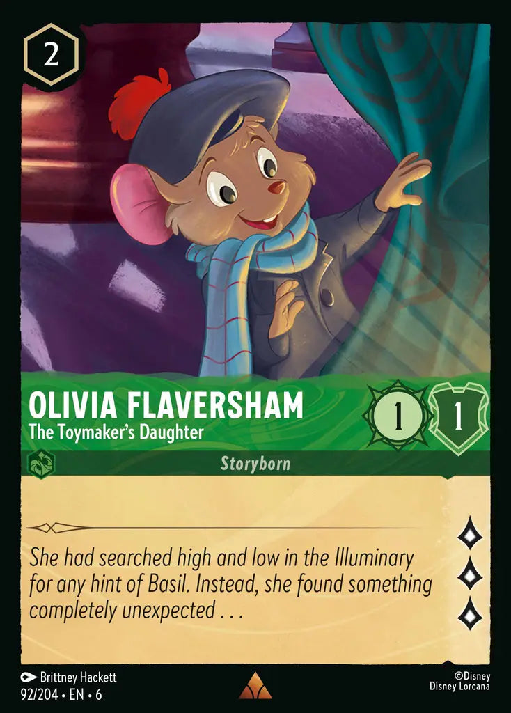 06 Azurite Sea - 092/204 - Olivia Flaversham - The Toymaker's Daughter - FOIL