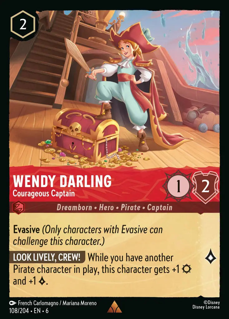 06 Azurite Sea - 108/204 - Wendy Darling - Courageous Captain - FOIL