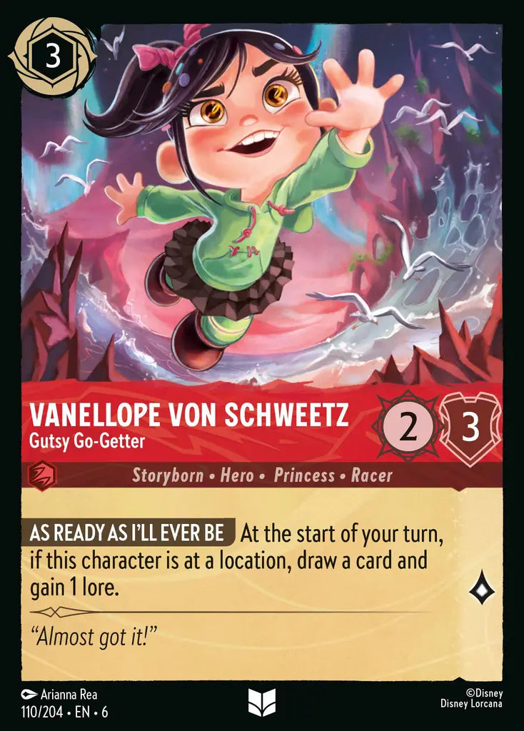 06 Azurite Sea - 110/204 - Vanellope Von Schweetz - Gutsy Go-Getter - FOIL