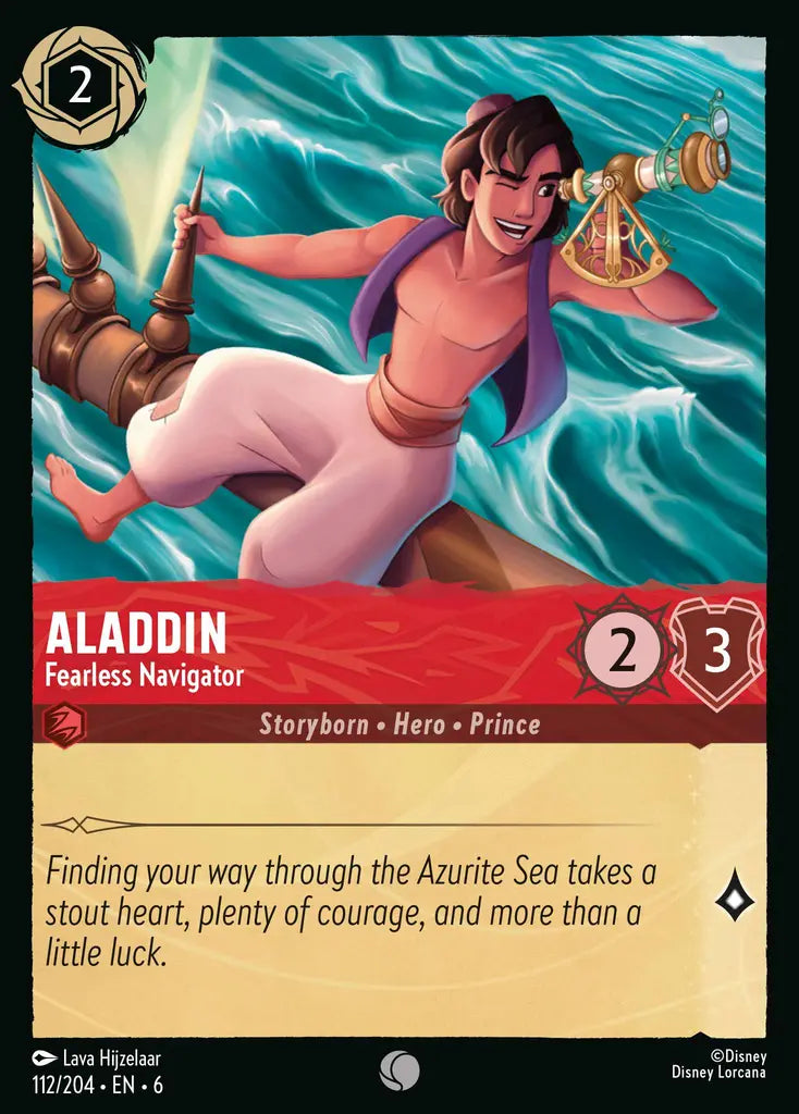 06 Azurite Sea - 112/204 - Aladdin - Fearless Navigator - FOIL