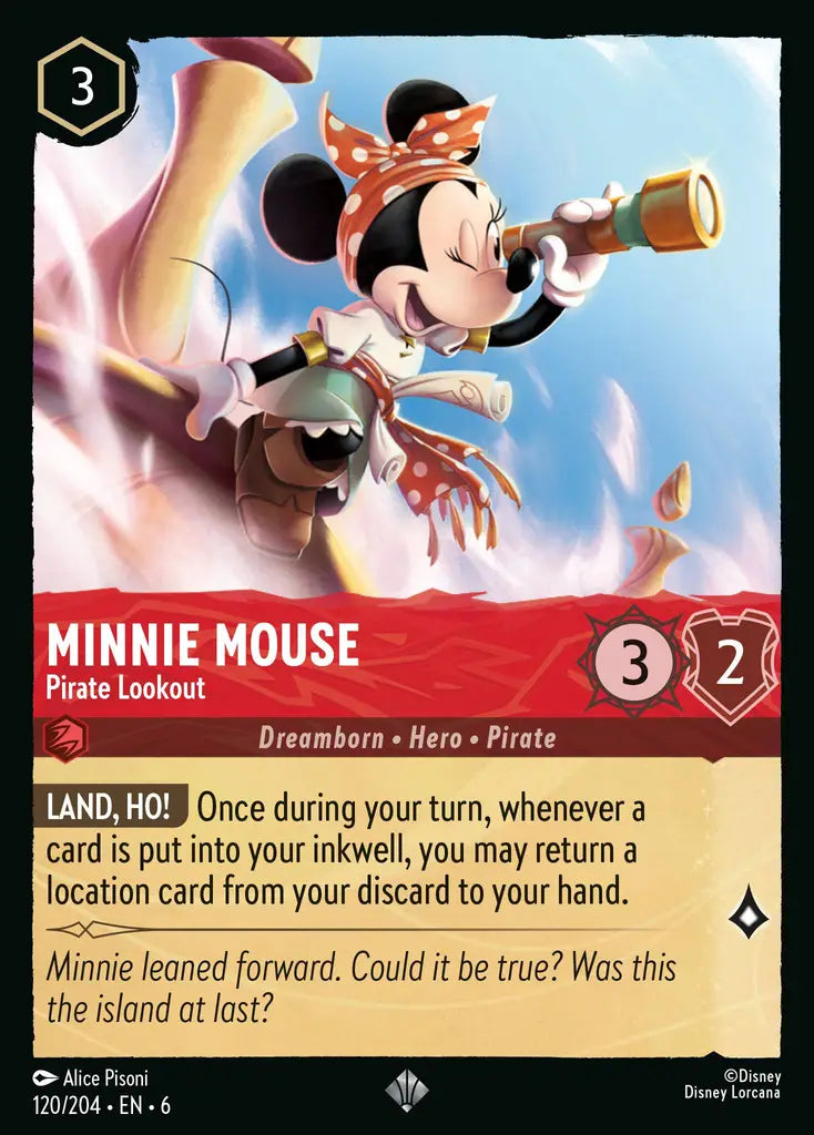06 Azurite Sea - 120/204 - Minnie Mouse - Pirate Lookout - FOIL