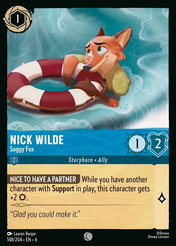 06 Azurite Sea - 148/204 - Nick Wilde - Soggy Fox - FOIL
