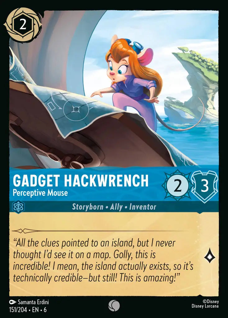 06 Azurite Sea - 151/204 - Gadget Hackwrench - Perceptive Mouse - FOIL