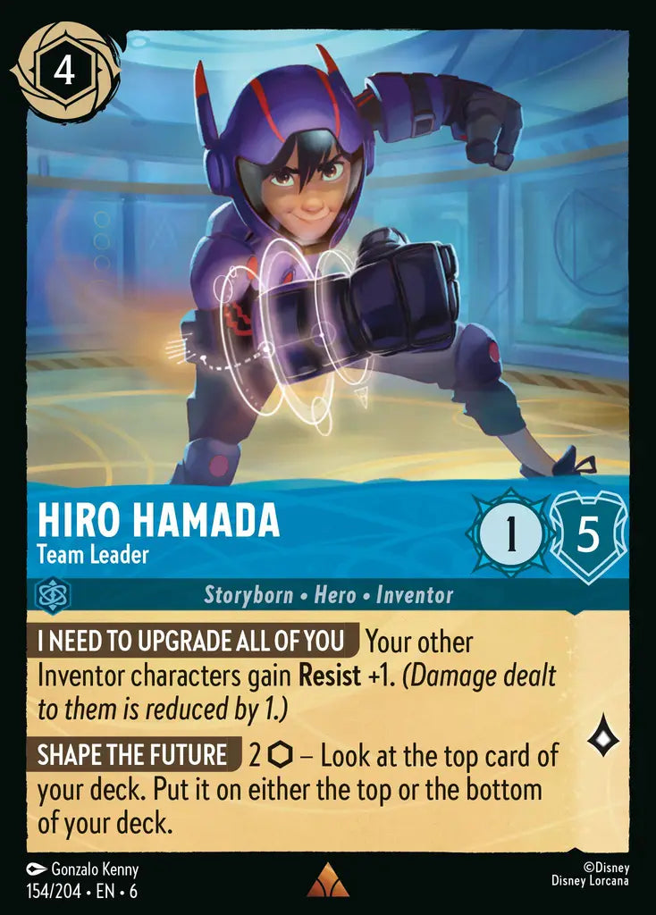 06 Azurite Sea - 154/204 - Hiro Hamada - Team Leader - FOIL