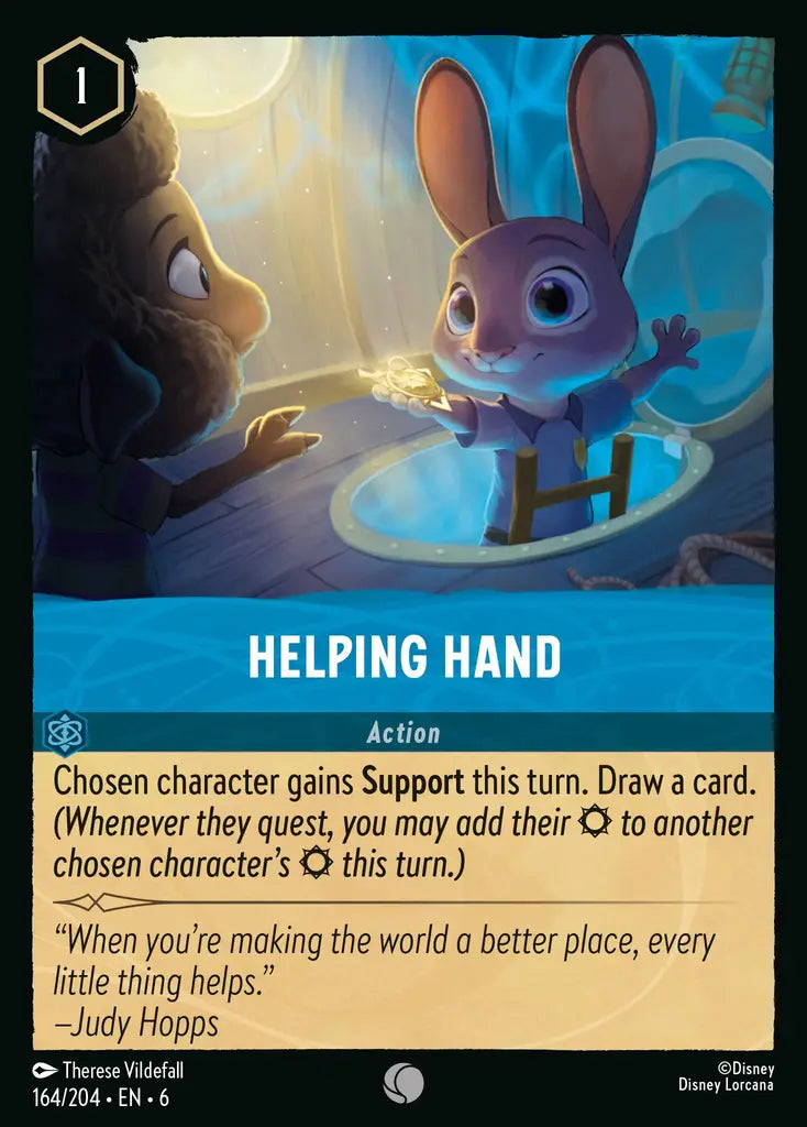 06 Azurite Sea - 164/204 - Helping Hand - FOIL