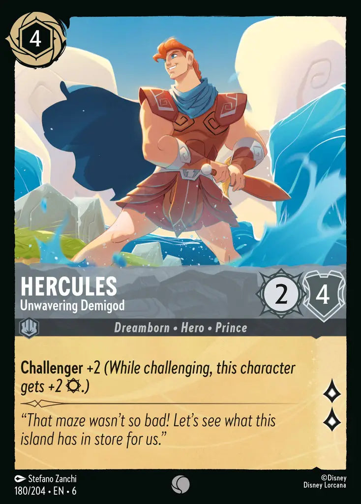 06 Azurite Sea - 180/204 - Hercules - Unwavering Demigod - FOIL