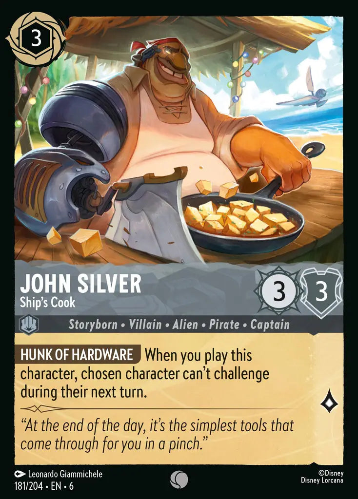06 Azurite Sea - 181/204 - John Silver - Ship's Cook - FOIL