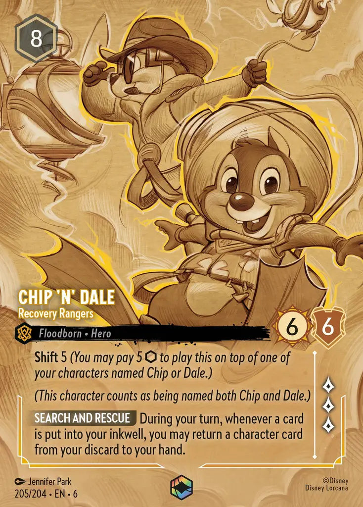 06 Azurite Sea - 205/204 - Chip 'n' Dale - Recovery Rangers - FOIL