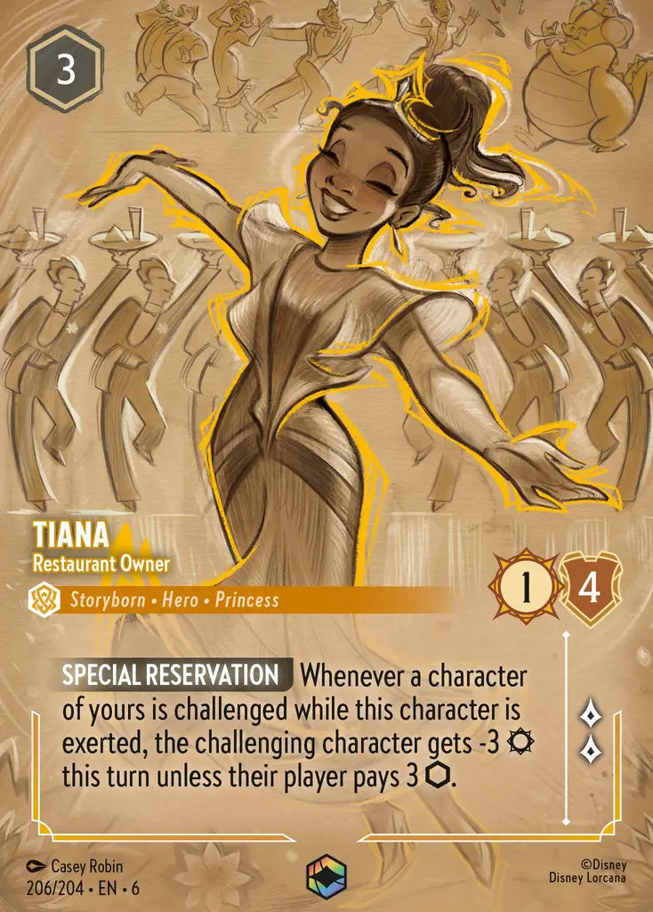 06 Azurite Sea - 206/204 - Tiana - Restaurant Owner - FOIL
