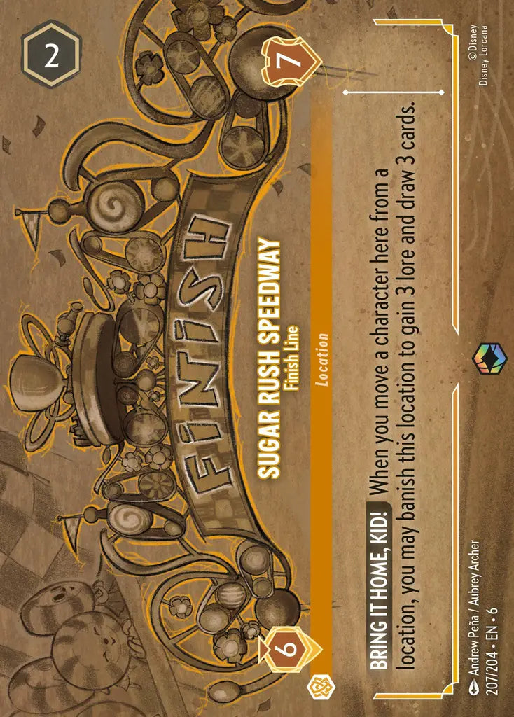 06 Azurite Sea - 207/204 - Sugar Rush Speedway - Finish Line - FOIL