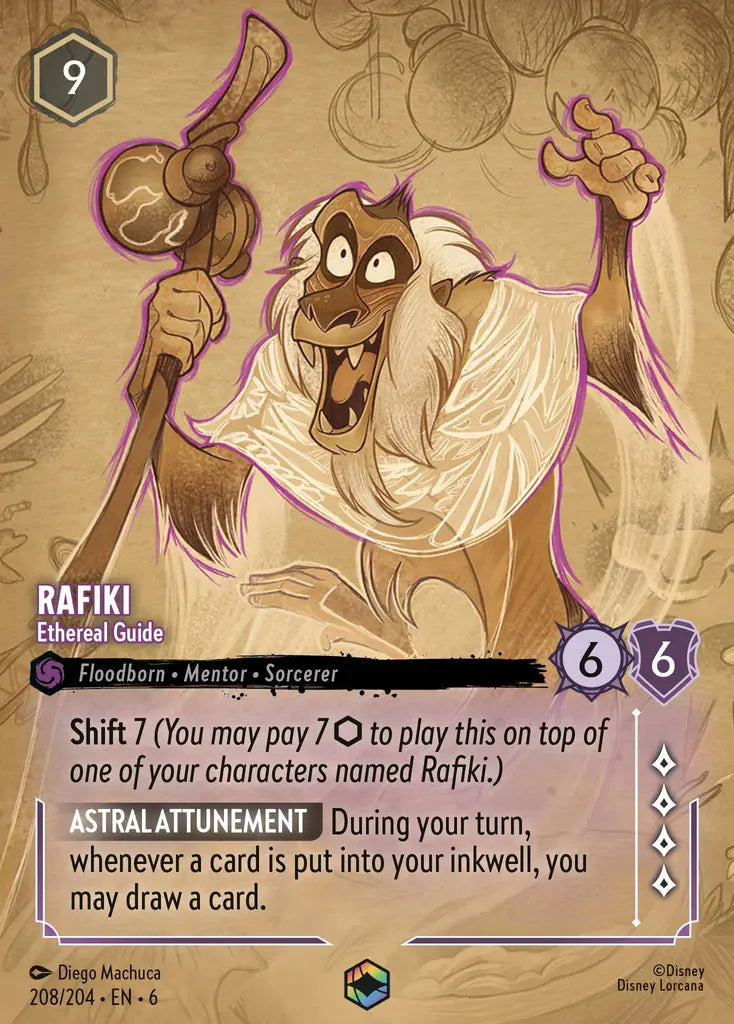 06 Azurite Sea - 208/204 - Rafiki - Ethereal Guide - FOIL