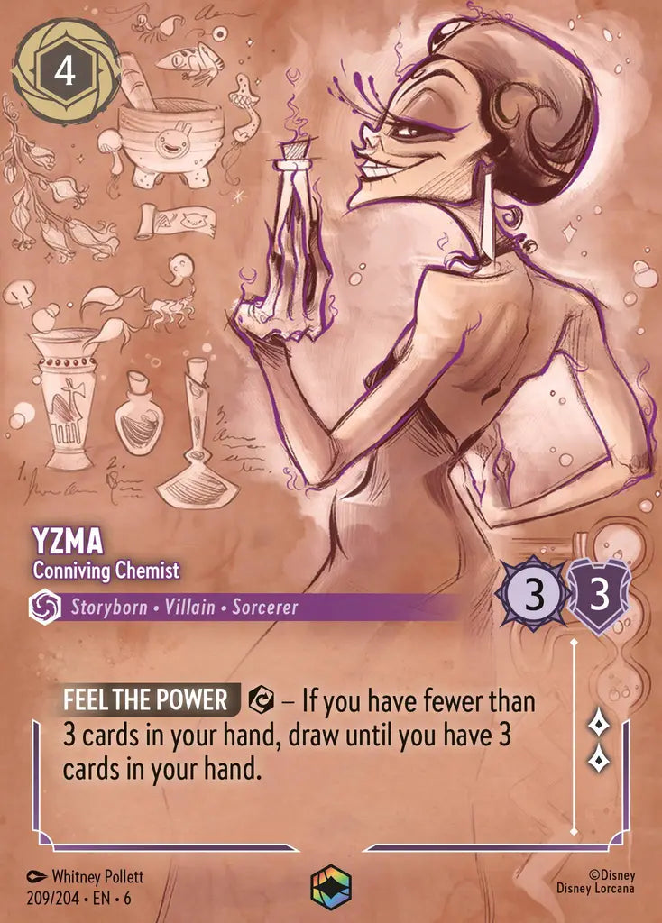 06 Azurite Sea - 209/204 - Yzma - Conniving Chemist - FOIL