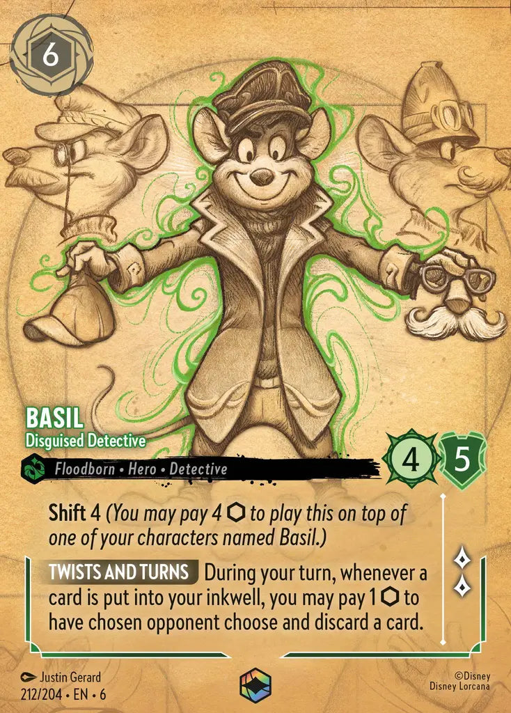 06 Azurite Sea - 212/204 - Basil - Disguised Detective - FOIL