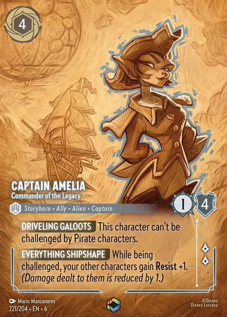 06 Azurite Sea - 221/204 - Captain Amelia - Commander of the Legacy - FOIL