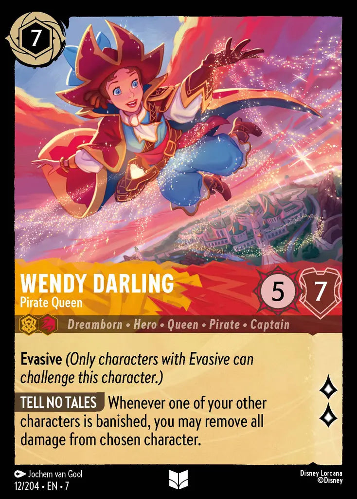 07 Archazia's Island - 012/204 - Wendy Darling - Pirate Queen - FOIL