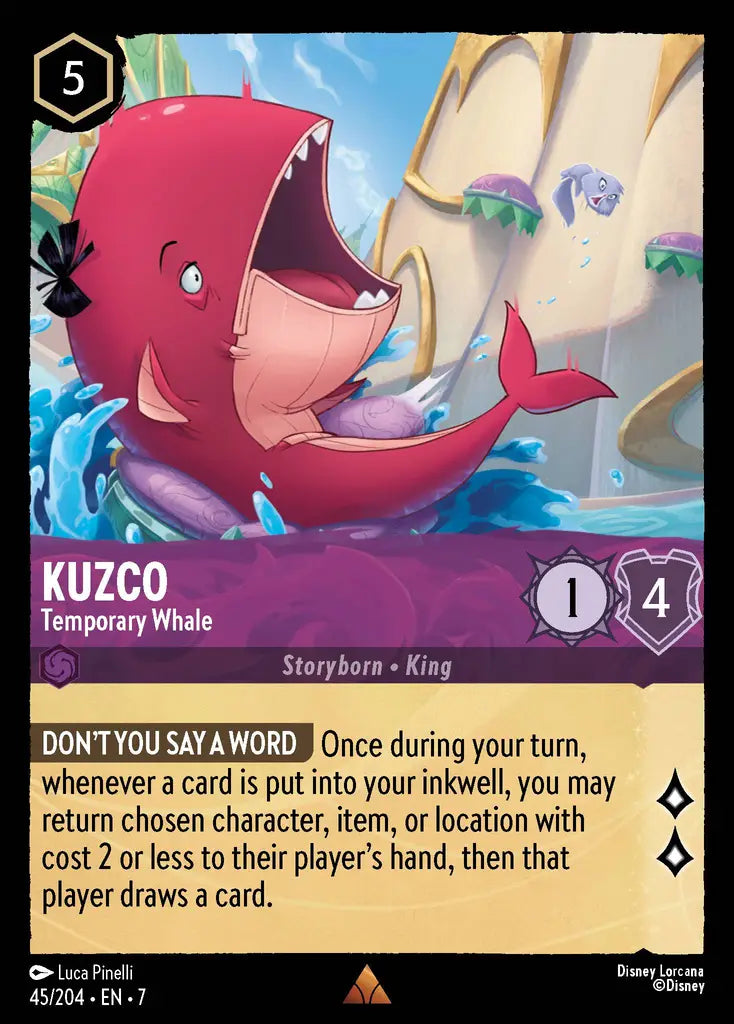07 Archazia's Island - 045/204 - Kuzco - Temporary Whale - FOIL