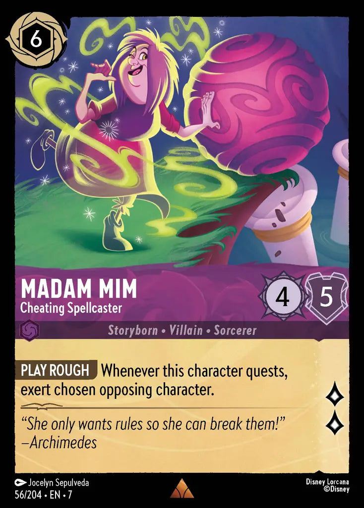 07 Archazia's Island - 056/204 - Madam Mim - Cheating Spellcaster - FOIL