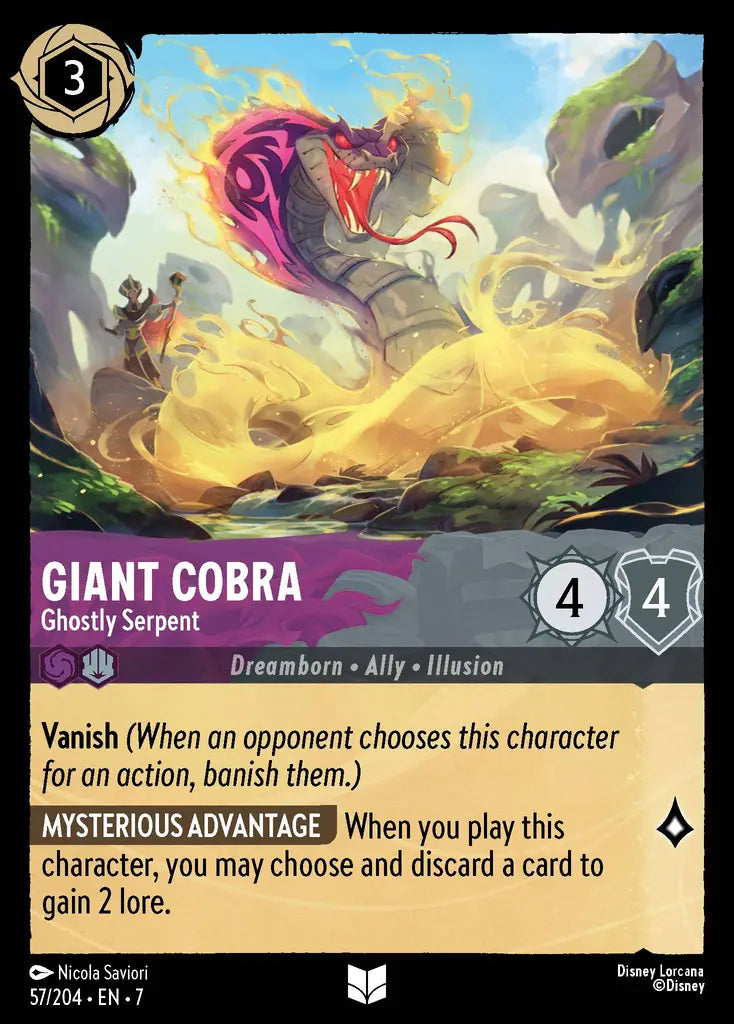 07 Archazia's Island - 057/204 - Giant Cobra - Ghostly Serpent - FOIL