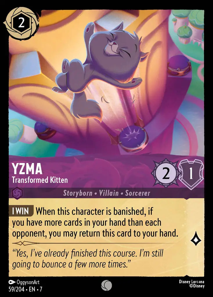 07 Archazia's Island - 059/204 - Yzma - Transformed Kitten - FOIL