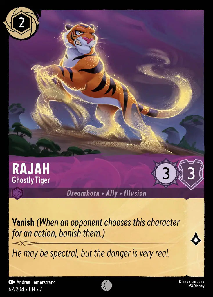 07 Archazia's Island - 062/204 - Rajah - Ghostly Tiger - FOIL