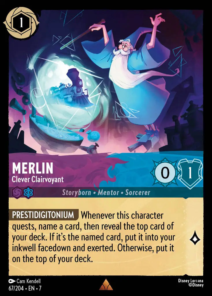 07 Archazia's Island - 067/204 - Merlin - Clever Clairvoyant - NON FOIL