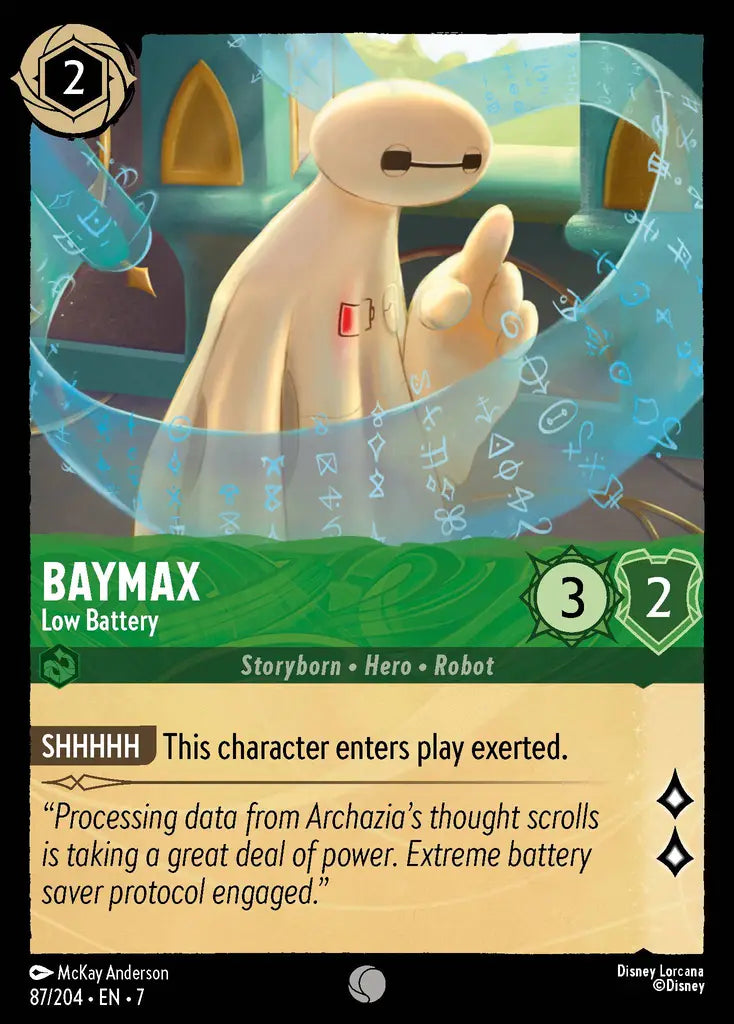 07 Archazia's Island - 087/204 - Baymax - Low Battery - FOIL