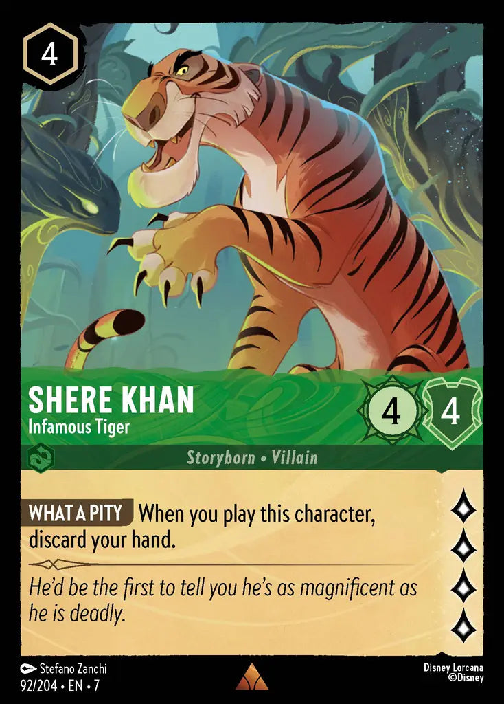 07 Archazia's Island - 092/204 - Shere Khan - Infamous Tiger - FOIL