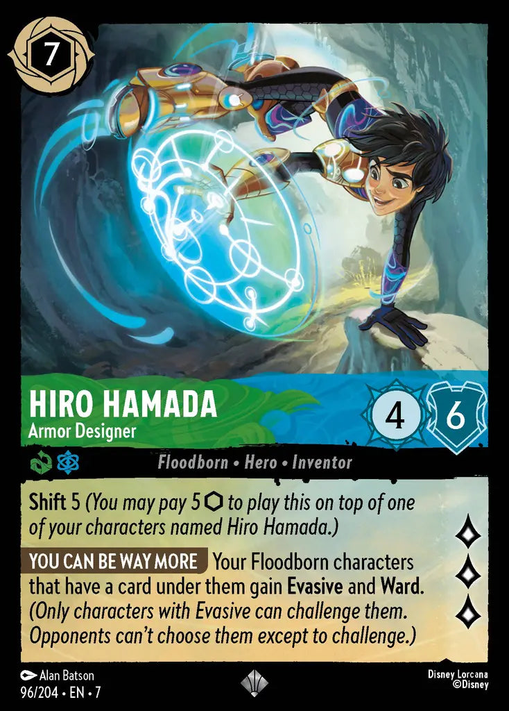 07 Archazia's Island - 096/204 - Hiro Hamada - Armor Designer - FOIL