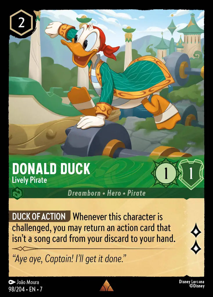 07 Archazia's Island - 098/204 - Donald Duck - Lively Pirate - FOIL